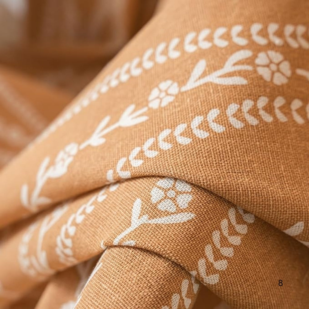 WeizenZauber: Tenda con motivo ricamato e frange – decorativa in stile country