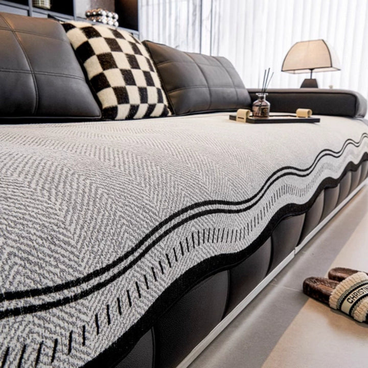 WellenLuxe: Copridivano Antiscivolo dal Design Moderno – Copertura Elegante per il Soggiorno