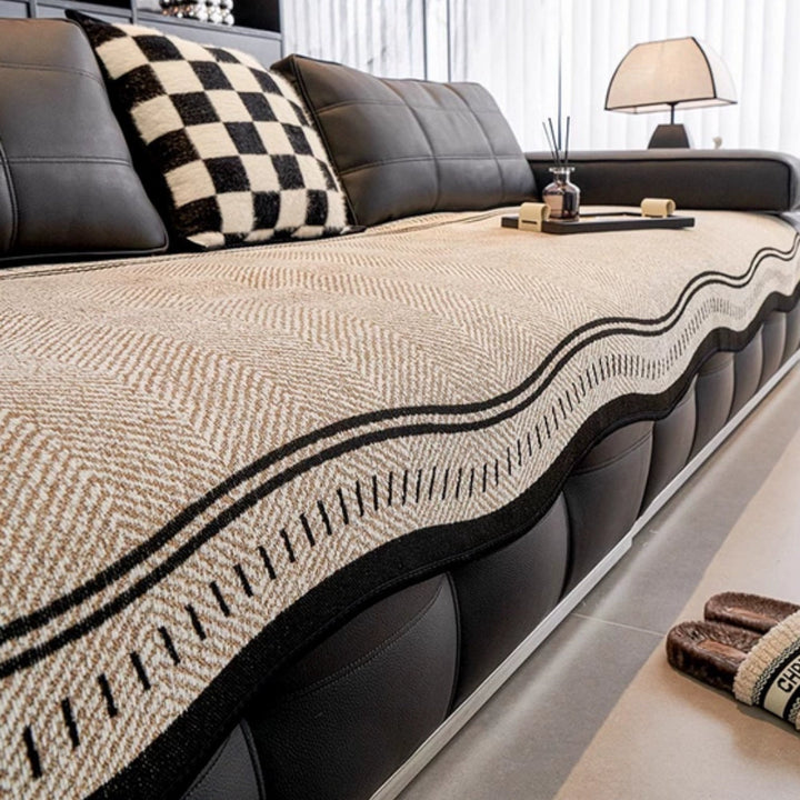 WellenLuxe: Copridivano Antiscivolo dal Design Moderno – Copertura Elegante per il Soggiorno