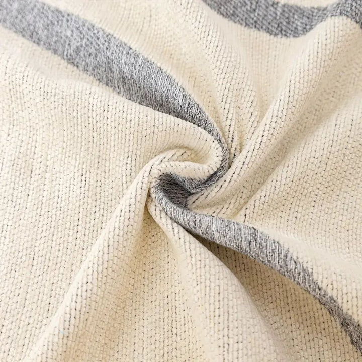 WellenTraum: Copertura per divano in chenille con motivo a onde jacquard e comfort antiscivolo – per divano e soggiorno