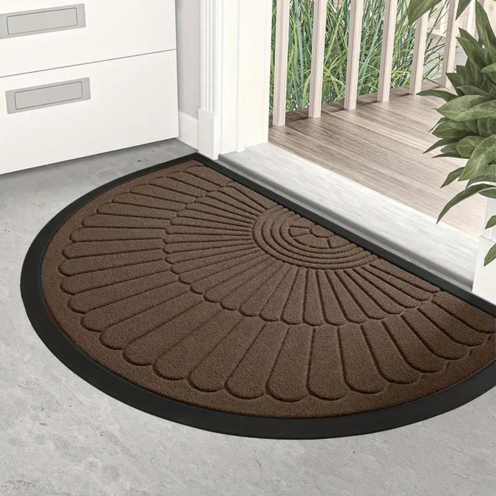 WillkommensBogen: tappetino a forma semicircolare nel design di benvenuto – antiscivolo, decorativo e robusto per porta d&