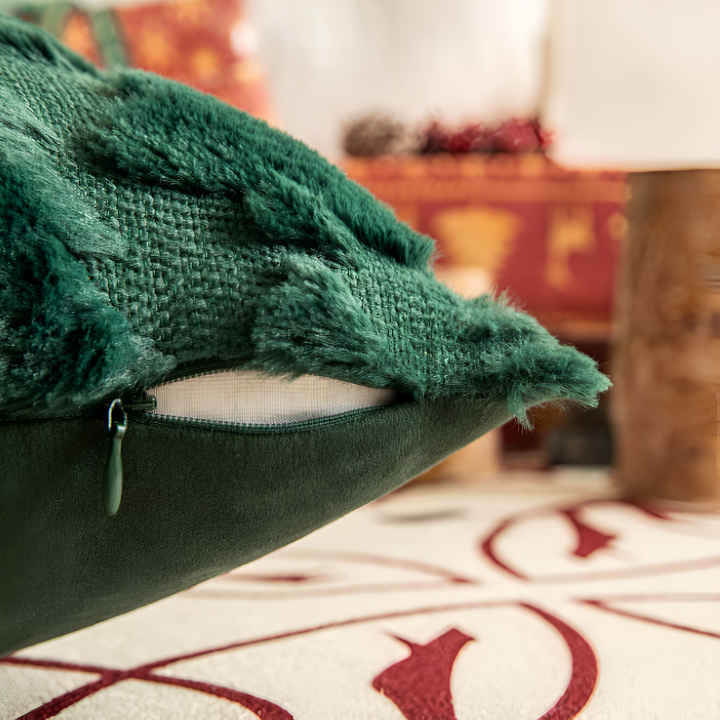 WinterZauber: Fodera per cuscino di Natale morbida con motivo di albero di Natale – decorativa e accogliente (2 pezzi)
