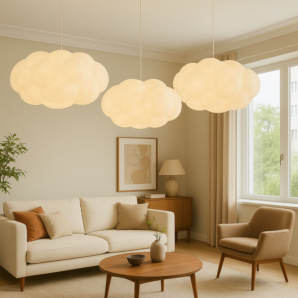 WolkenLicht: Moderna Lampada a Sospensione LED Design Nuvole – Stilosissima Lampada per Soggiorno e Tavolo da Pranzo
