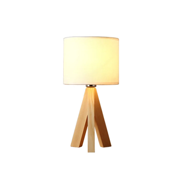 WoodEssence: Lampada da tavolo LED in legno naturale con luce bianca calda – per soggiorno e comodino