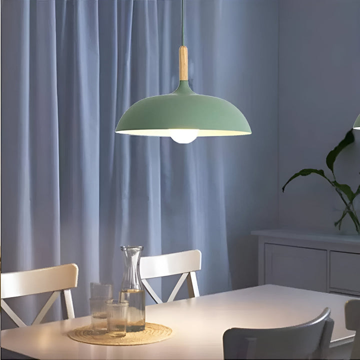 WoodLoom: Lampada a sospensione in legno scandinavo – Lampada moderna per sala da pranzo e cucina