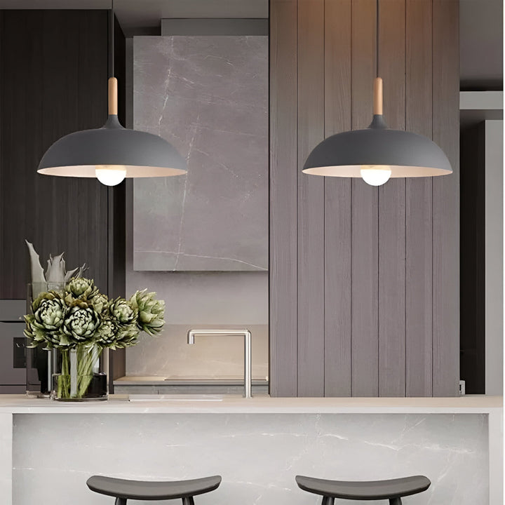 WoodLoom: Lampada a sospensione in legno scandinavo – Lampada moderna per sala da pranzo e cucina