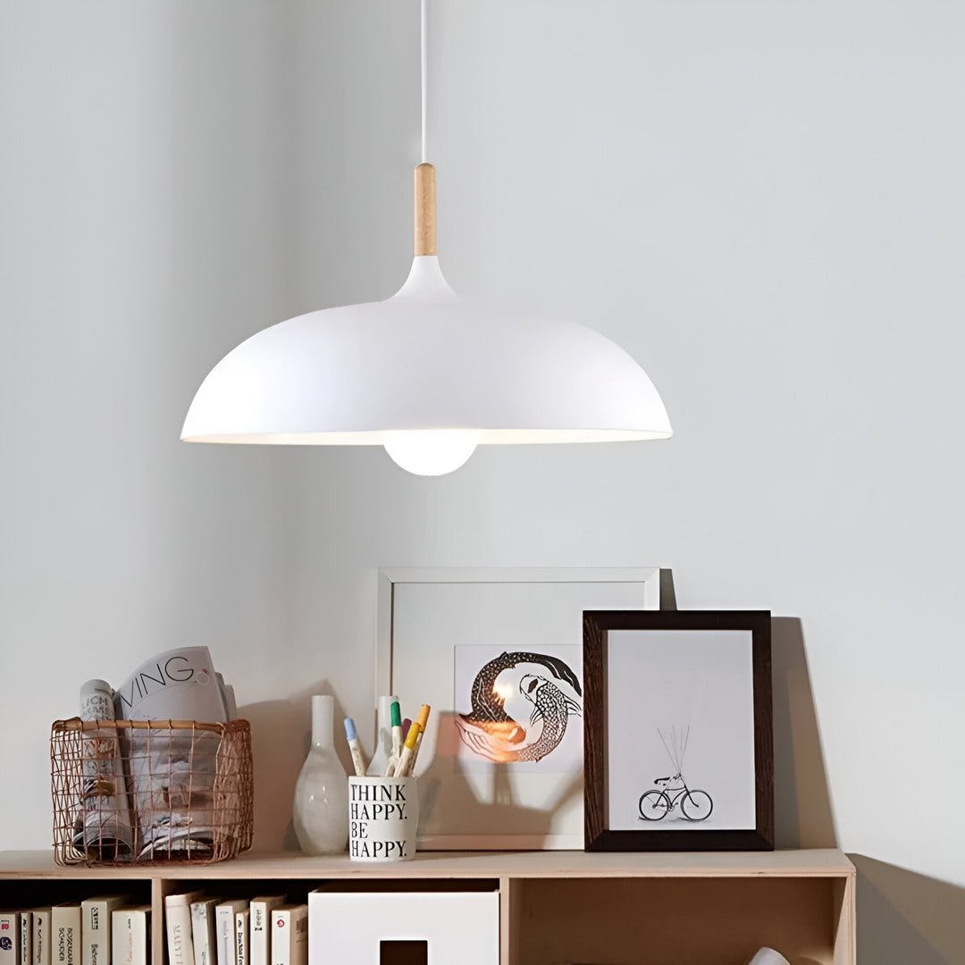 WoodLoom: Lampada a sospensione in legno scandinavo – Lampada moderna per sala da pranzo e cucina
