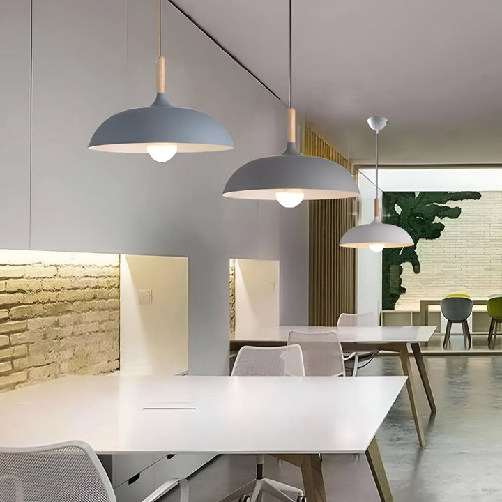 WoodLoom: Lampada a sospensione in legno scandinavo – Lampada moderna per sala da pranzo e cucina