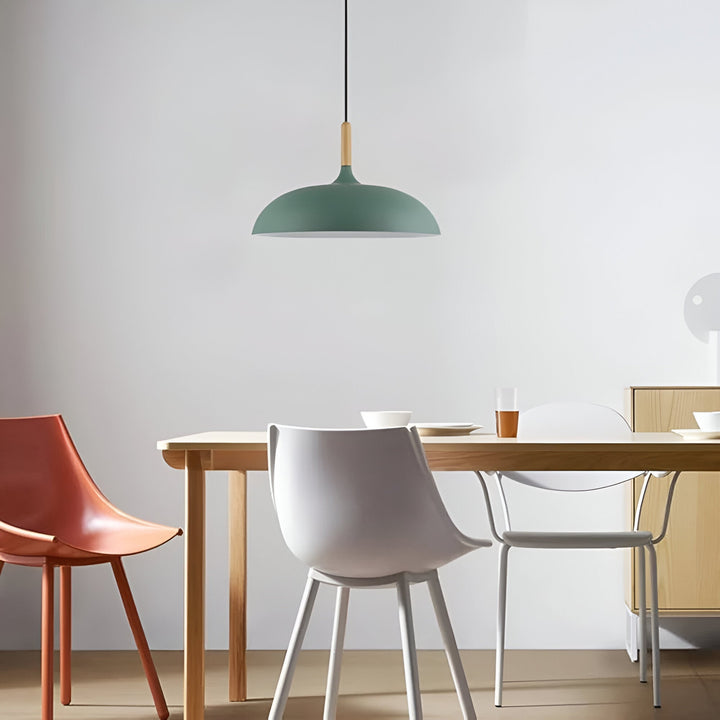 WoodLoom: Lampada a sospensione in legno scandinavo – Lampada moderna per sala da pranzo e cucina