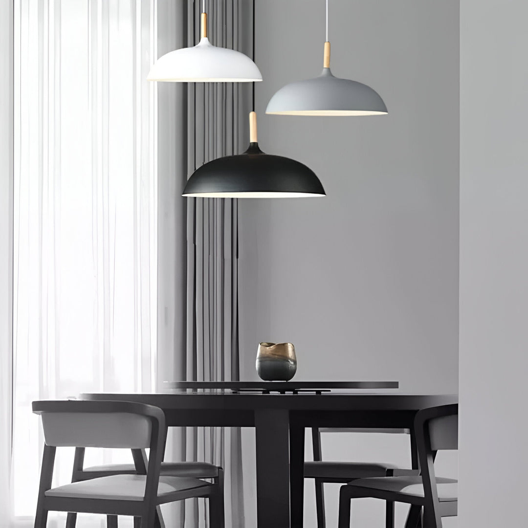 WoodLoom: Lampada a sospensione in legno scandinavo – Lampada moderna per sala da pranzo e cucina