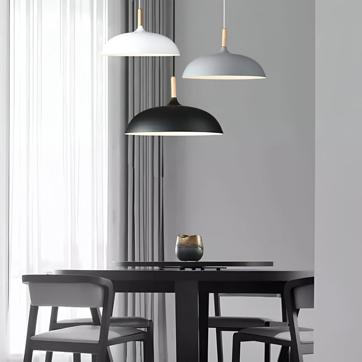 WoodLoom: Lampada a sospensione in legno scandinavo – Lampada moderna per sala da pranzo e cucina