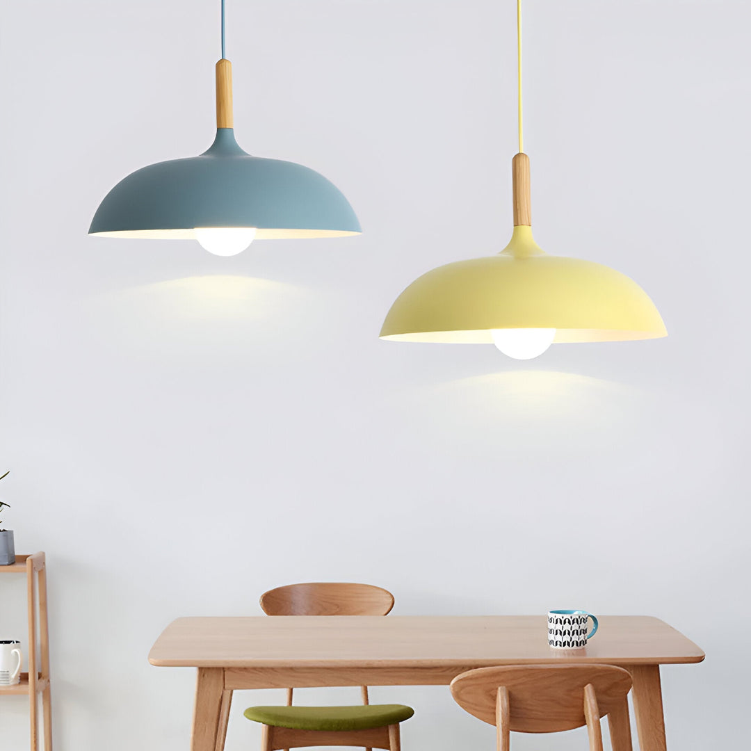 WoodLoom: Lampada a sospensione in legno scandinavo – Lampada moderna per sala da pranzo e cucina