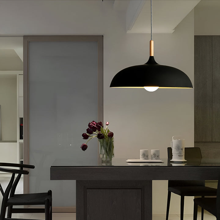 WoodLoom: Lampada a sospensione in legno scandinavo – Lampada moderna per sala da pranzo e cucina