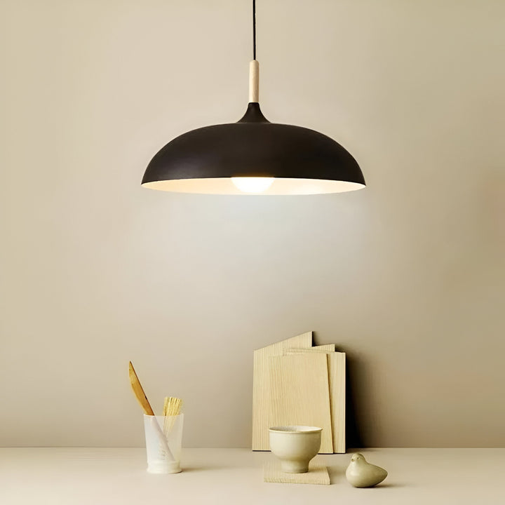 WoodLoom: Lampada a sospensione in legno scandinavo – Lampada moderna per sala da pranzo e cucina