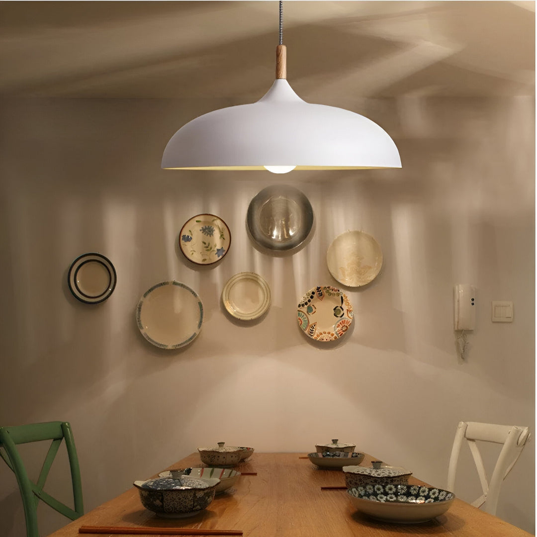 WoodLoom: Lampada a sospensione in legno scandinavo – Lampada moderna per sala da pranzo e cucina