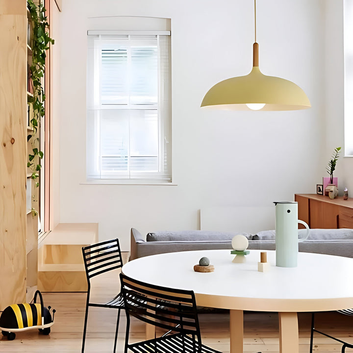 WoodLoom: Lampada a sospensione in legno scandinavo – Lampada moderna per sala da pranzo e cucina