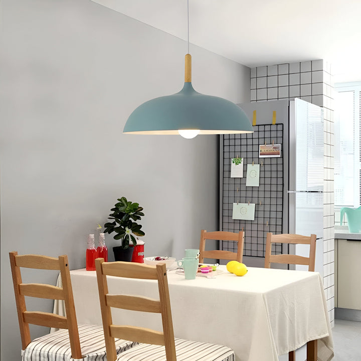 WoodLoom: Lampada a sospensione in legno scandinavo – Lampada moderna per sala da pranzo e cucina