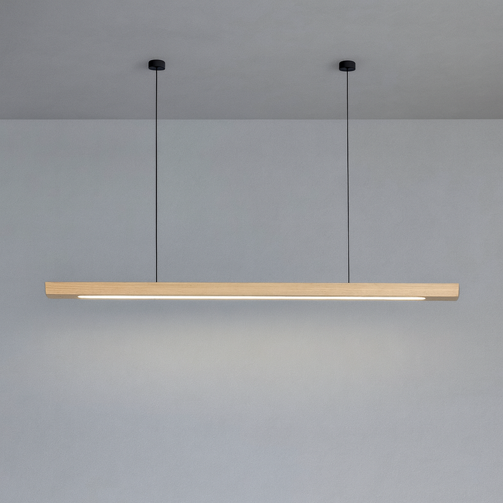 Woodara: Lampada a sospensione LED in legno – luce moderna per la cucina e design