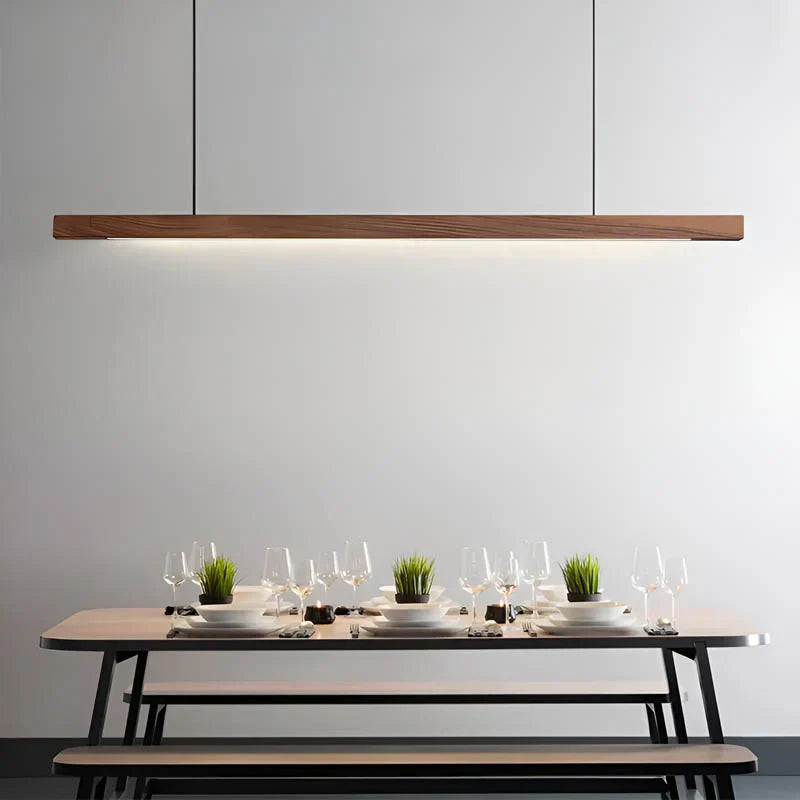 Woodara: Lampada a sospensione LED in legno – luce moderna per la cucina e design
