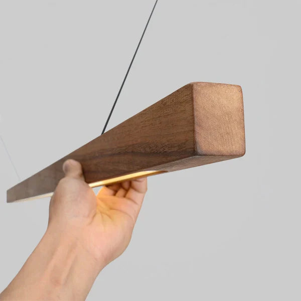Woodara: Lampada a sospensione LED in legno – luce moderna per la cucina e design