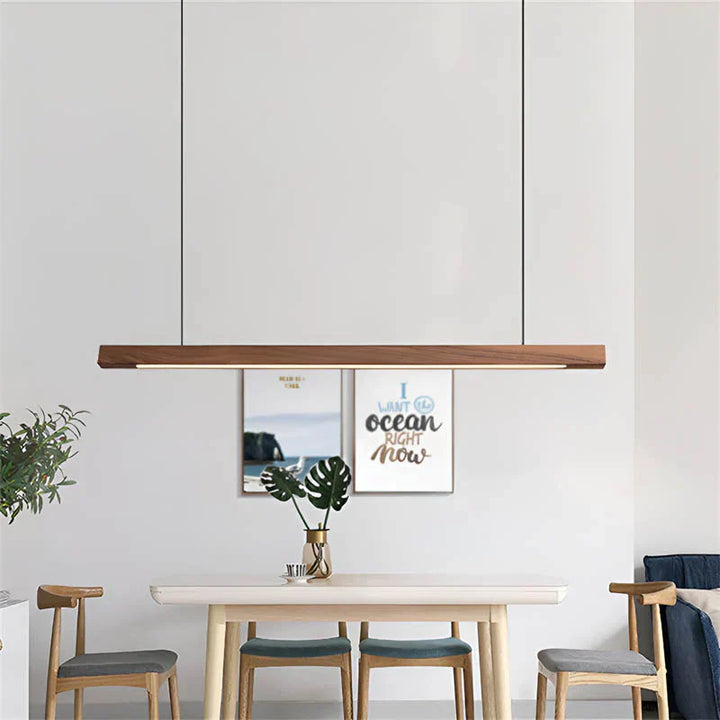 Woodara: Lampada a sospensione LED in legno – luce moderna per la cucina e design