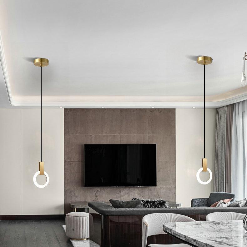 NordCirca: Lampada a sospensione LED minimalista con anello in acrilico – per spazi abitativi e ingressi moderni