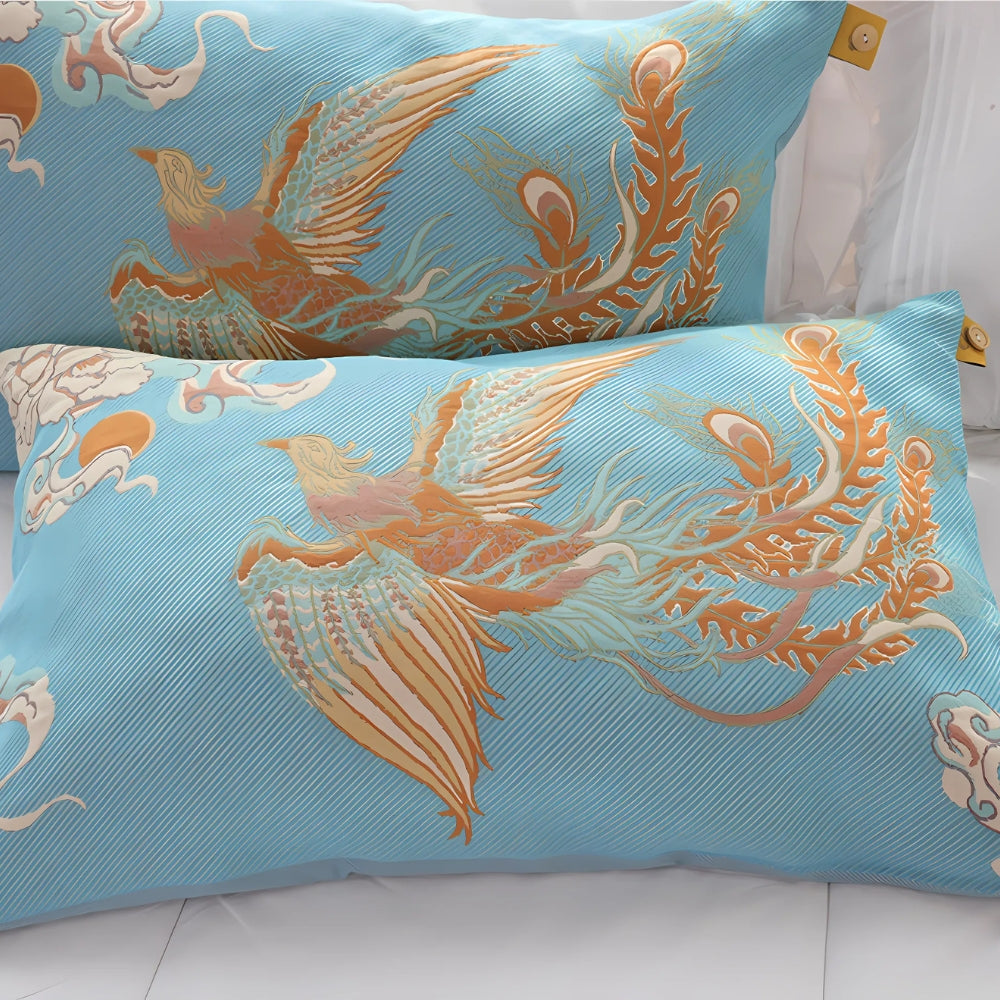 ZeitlosCharme: Fodera per cuscino con stampa ornamentale – decorativa e confortevole per accenti d&