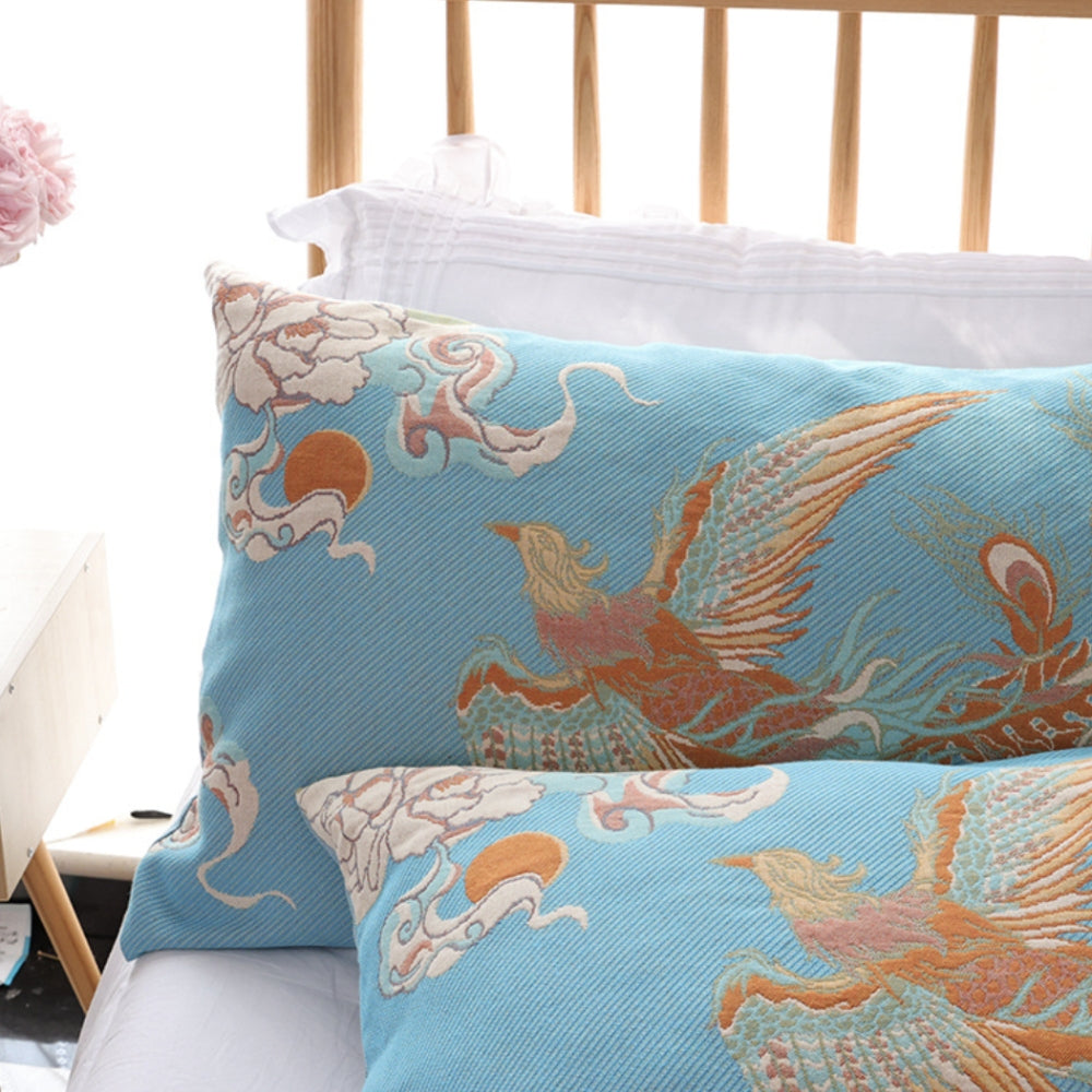 ZeitlosCharme: Fodera per cuscino con stampa ornamentale – decorativa e confortevole per accenti d&