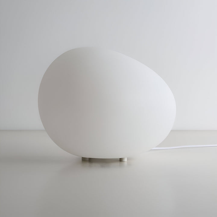 ZenKiesel: Lampada da tavolo a LED ispirata alla natura a forma di pietra con luce calda – per camera da letto e angolo lettura