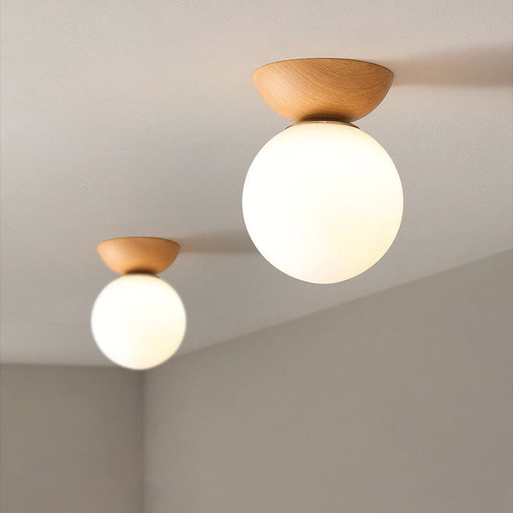Zenora: Lampada da soffitto giapponese in legno – Luce LED per soggiorno e camera da letto