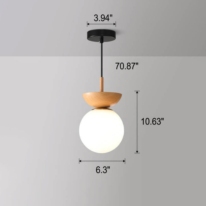 Zenora: Lampada da soffitto giapponese in legno – Luce LED per soggiorno e camera da letto