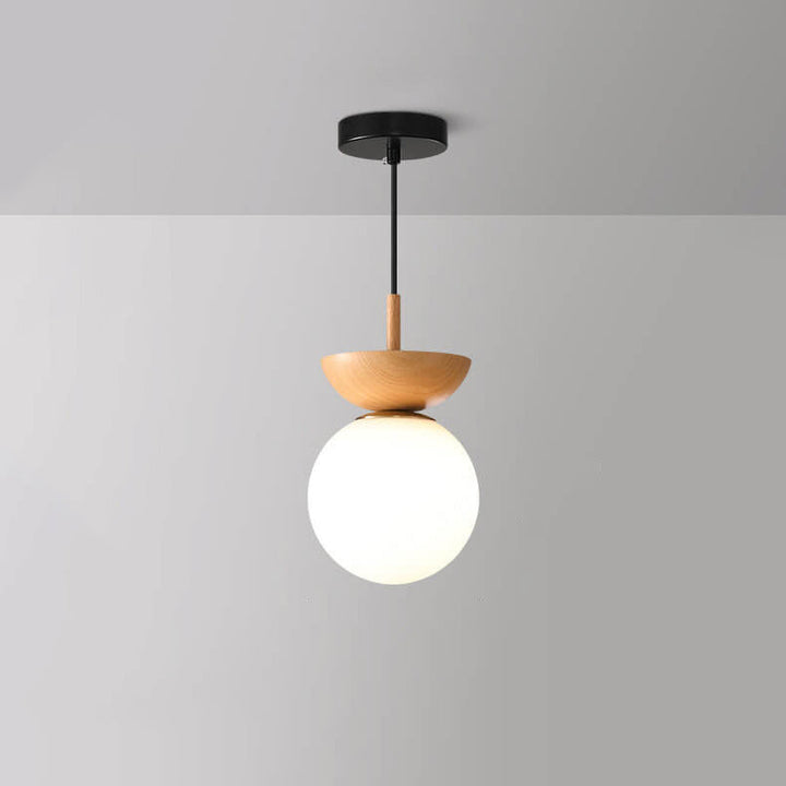 Zenora: Lampada da soffitto giapponese in legno – Luce LED per soggiorno e camera da letto