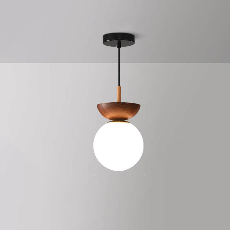 Zenora: Lampada da soffitto giapponese in legno – Luce LED per soggiorno e camera da letto