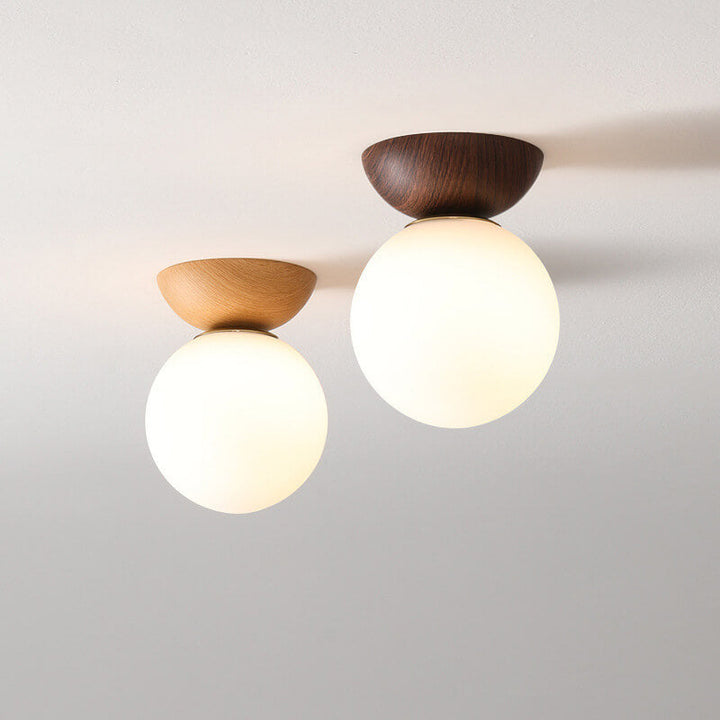 Zenora: Lampada da soffitto giapponese in legno – Luce LED per soggiorno e camera da letto