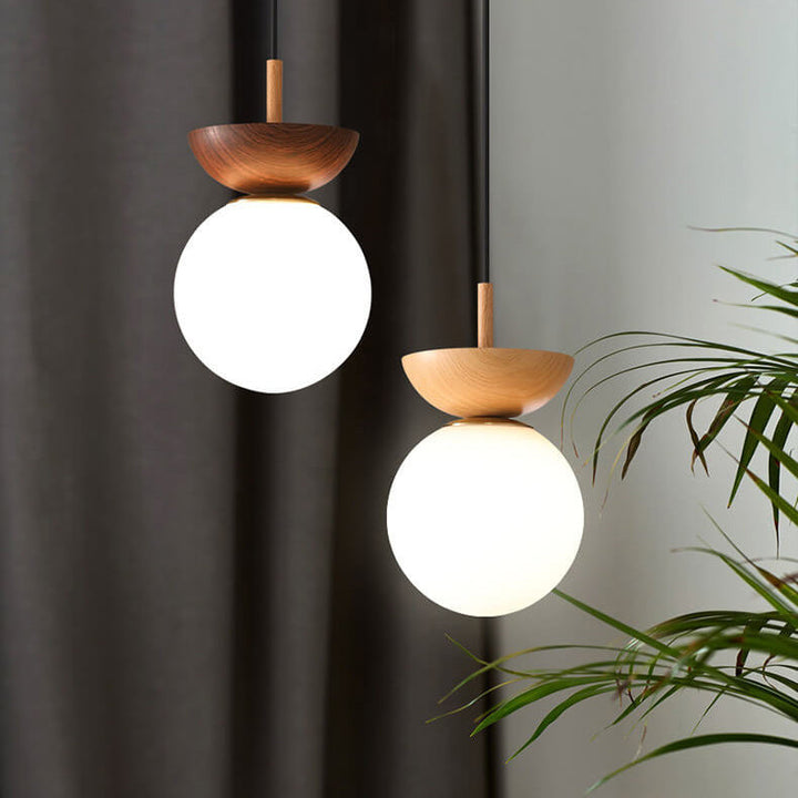 Zenora: Lampada da soffitto giapponese in legno – Luce LED per soggiorno e camera da letto