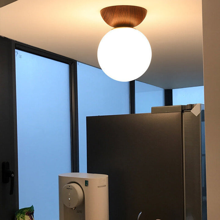 Zenora: Lampada da soffitto giapponese in legno – Luce LED per soggiorno e camera da letto