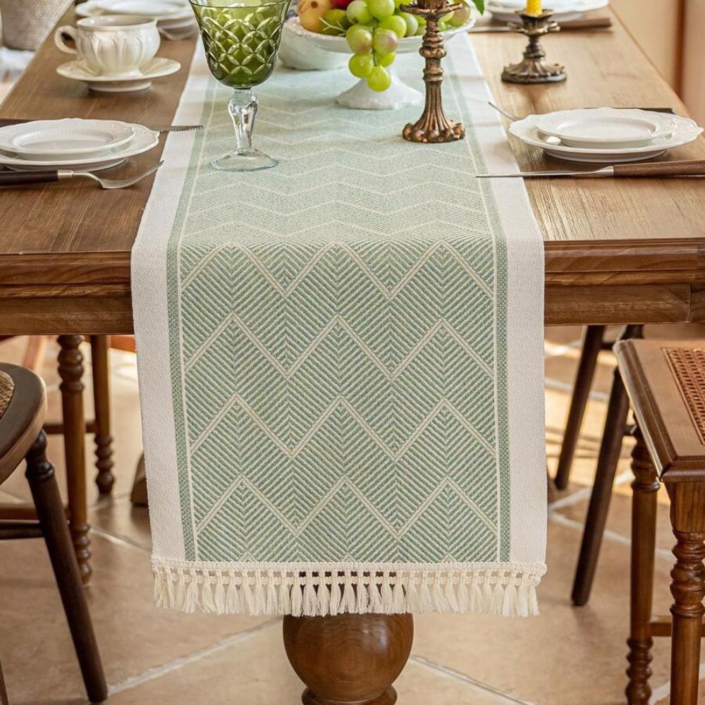 LoomÉtoile Luxe Runner da Tavola Intrecciato – Texture Elegante per un Interno Accogliente