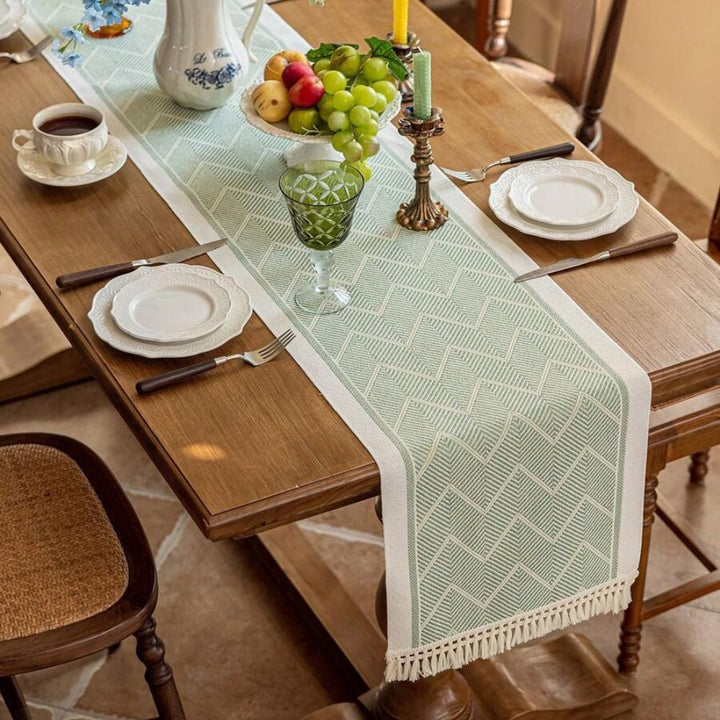 LoomÉtoile Luxe Runner da Tavola Intrecciato – Texture Elegante per un Interno Accogliente