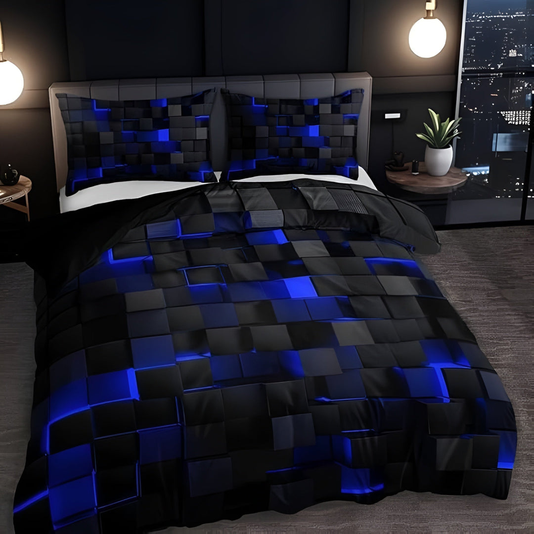 ZukunftEntspannen: Set copripiumino elegante – traspirante, confortevole e durevole con design high-tech per la casa