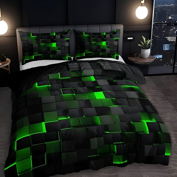 ZukunftEntspannen: Set copripiumino elegante – traspirante, confortevole e durevole con design high-tech per la casa