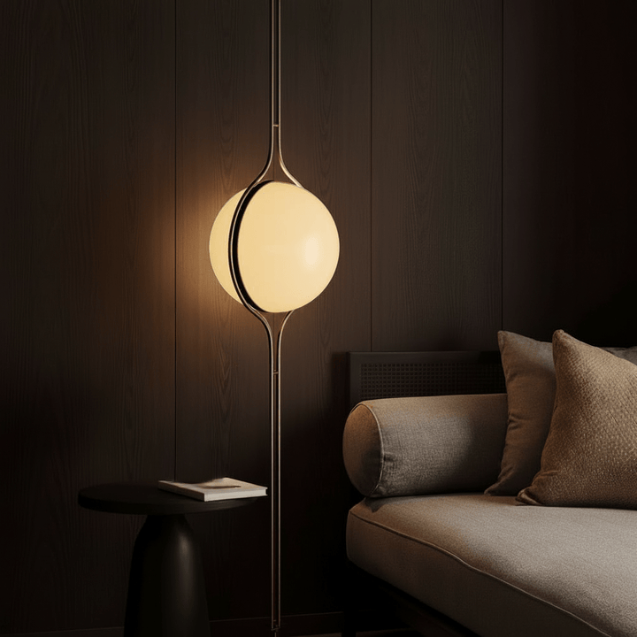 ZuruLicht: Lampada da soffitto LED moderna da terra a soffitto con sfere in acrilico – per soggiorno e ingresso