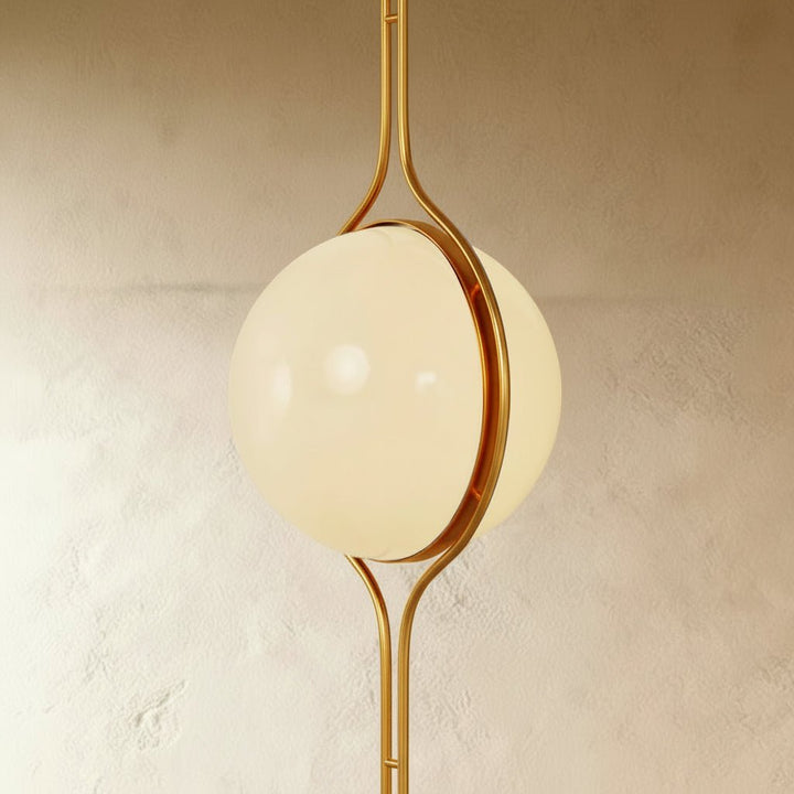 ZuruLicht: Lampada da soffitto LED moderna da terra a soffitto con sfere in acrilico – per soggiorno e ingresso