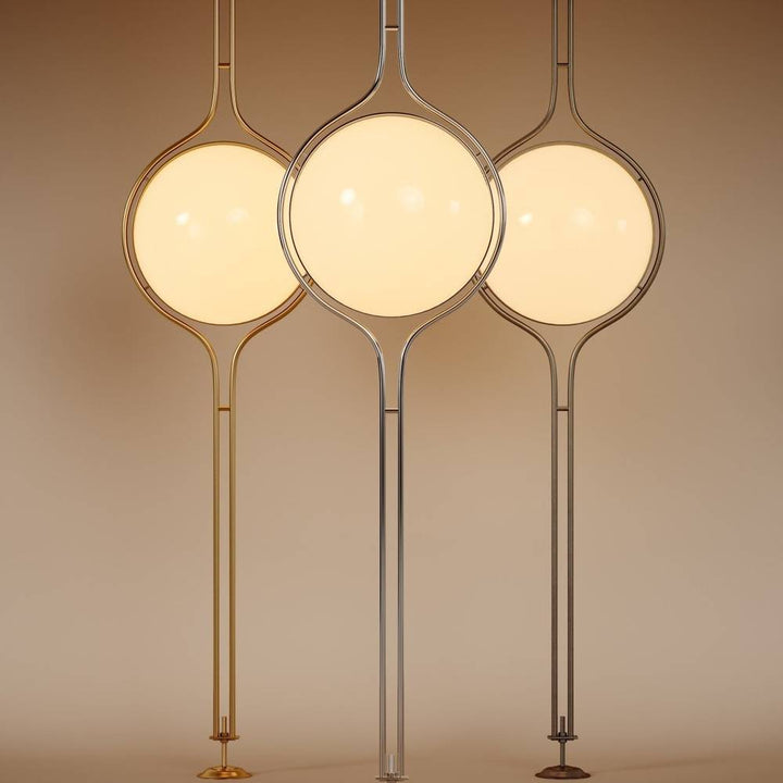 ZuruLicht: Lampada da soffitto LED moderna da terra a soffitto con sfere in acrilico – per soggiorno e ingresso