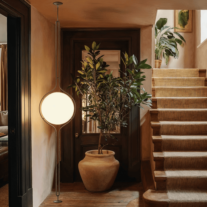 ZuruLicht: Lampada da soffitto LED moderna da terra a soffitto con sfere in acrilico – per soggiorno e ingresso