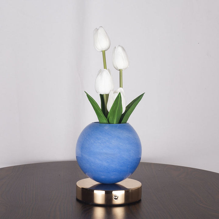 Lampada da tavolo a LED a forma di tulipano