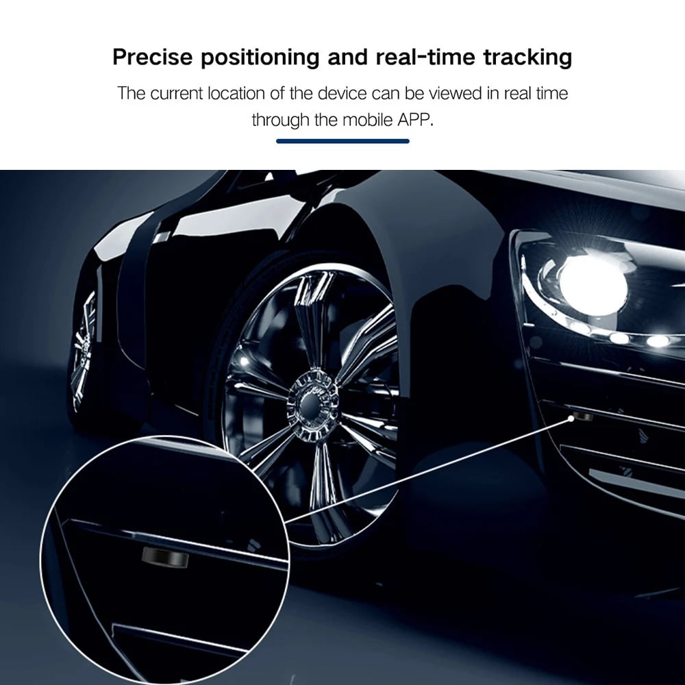 Rastreadore GPS per Auto – Dispositivo GPS Magnetico Antifurto, Monitoraggio Veicoli in Tempo Reale, Lunga Durata della Batteria