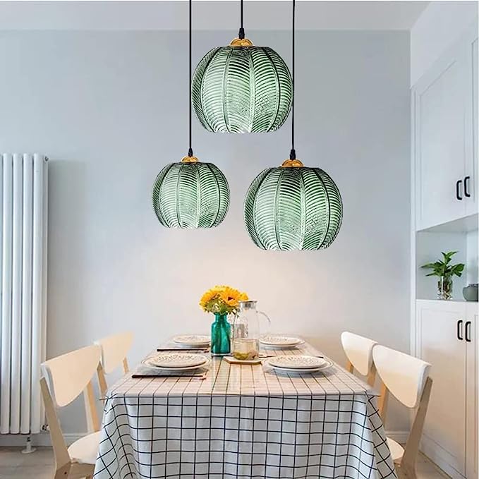 Aalin: Lampadario in vetro opalino colorato con attacco E27 – per aree pranzo moderne