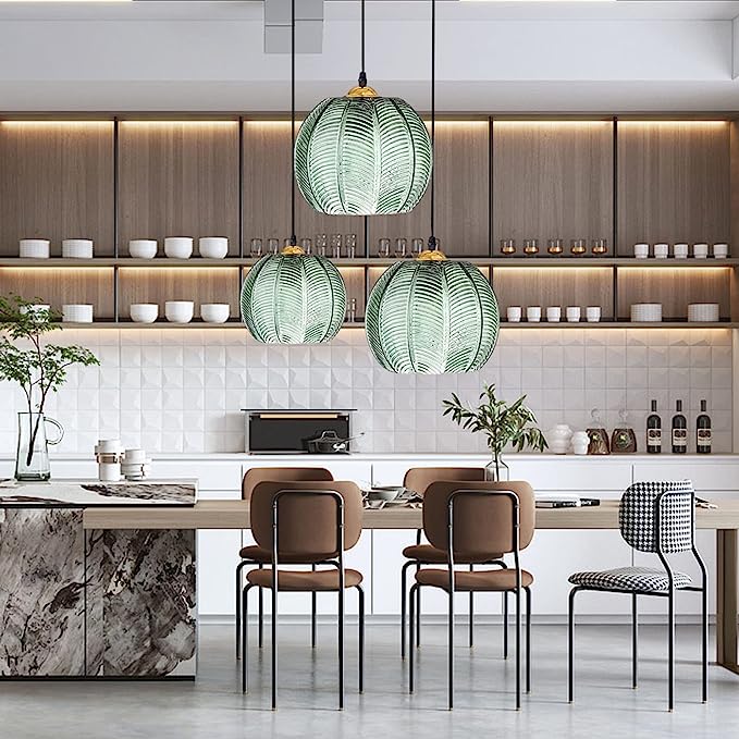 Aalin: Lampadario in vetro opalino colorato con attacco E27 – per aree pranzo moderne