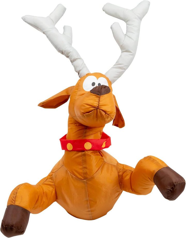 JollyCrash™ – Décoration de Fenêtre de Crash du Père Noël et des Rennes