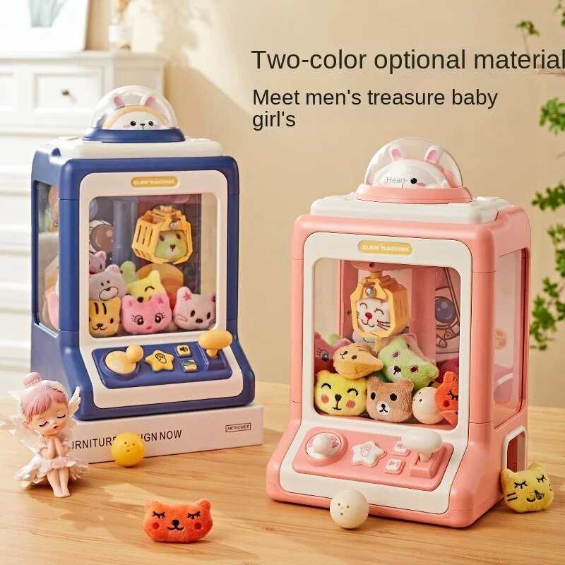 Mini Macchina di Presa Giocattolo per Bambini - Gioco di Presa di Peluche Operato da Monete con Luci e Musica